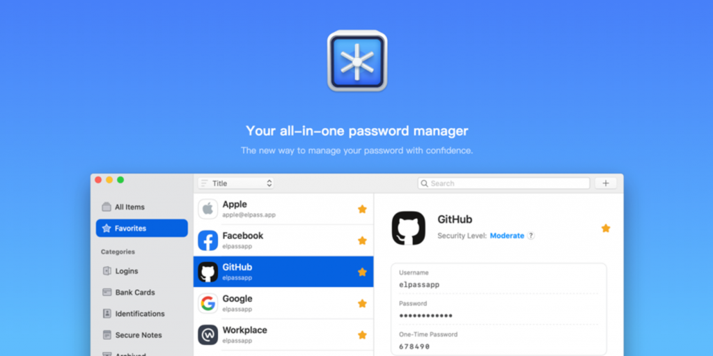 iOS/macOS 上的新密码管理工具，让你填充密码少点一下：Elpass-OIMI